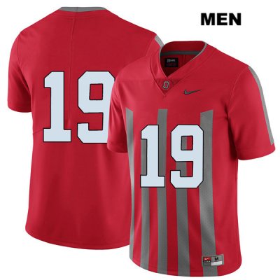 Men's NCAA Ohio State Buckeyes Chris Olave #19 College Stitched Elite No Name Authentic Nike Red Football Jersey QM20I34BK